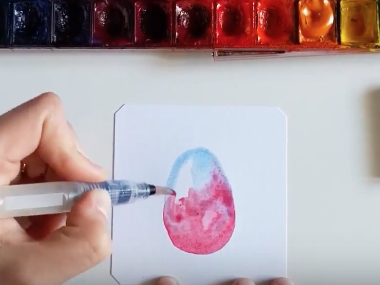 watercolor easter egg