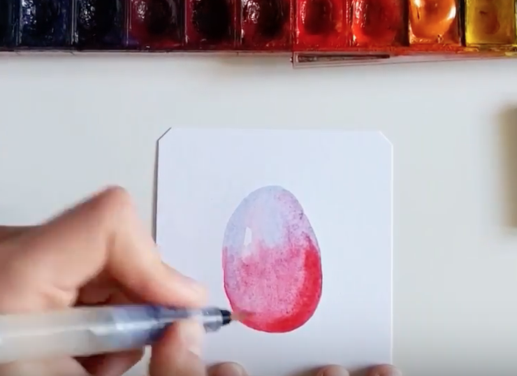 watercolor easter egg