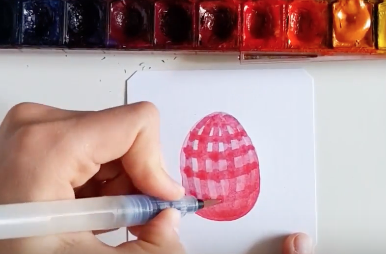 watercolor easter egg