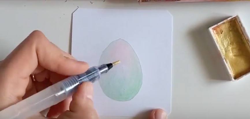 watercolor easter egg