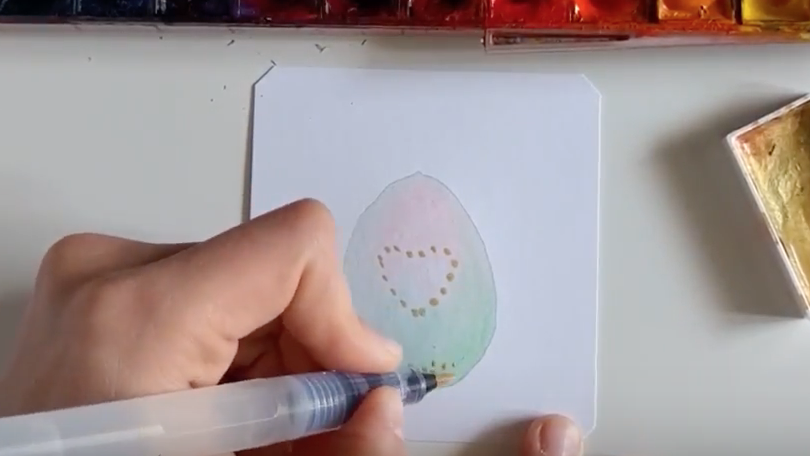 watercolor easter egg