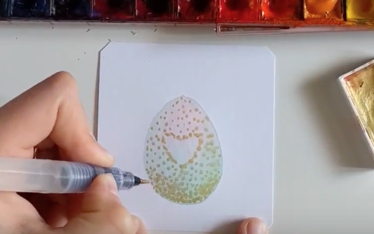 watercolor easter egg