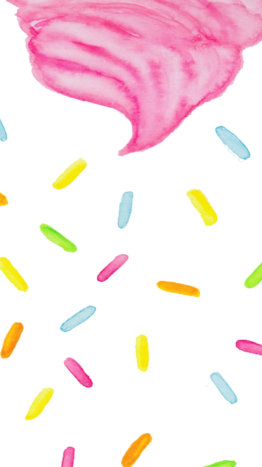 watercolor sprinkles joy phone wallpaper by colorsnack