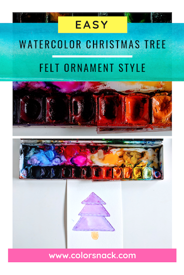 Easy Watercolor Christmas Tree Series - Using Brusho Powders