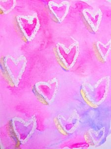 easy watercolor valentine day