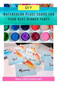 diy place cards watercolor place cards