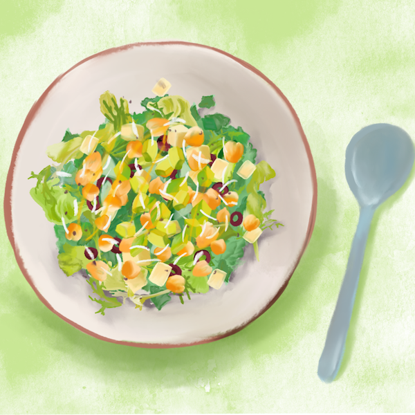 Watercolor Kale Salad