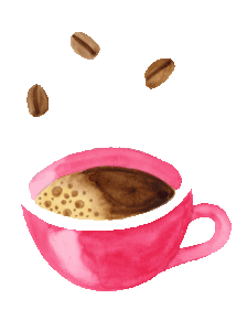 watercolor snacks coffee
